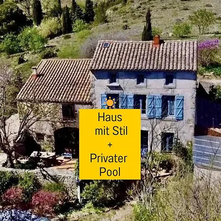 度假居 Le Petit Saint Antoine, Suedfrankreich Mit Privatem Pool, Garten, Design, Kamin, E-ladestation Bei Narbonne *